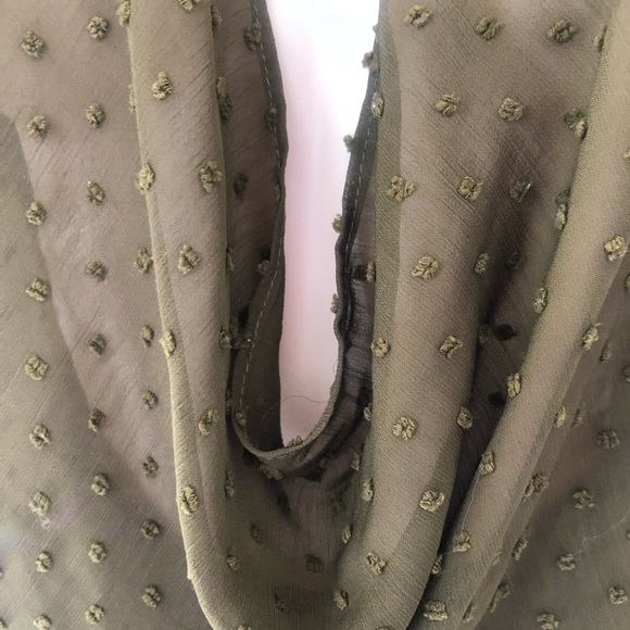 🌿 SHEIKE 🌿 ladies green long sleeve scoop neckline tie waist blouse size 8 - Picture 5 of 7